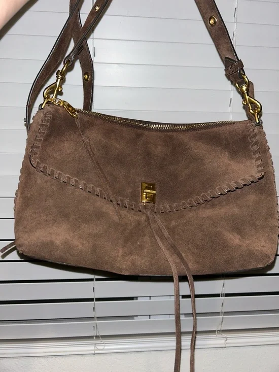 Rebecca Minkoff Darren Top Zip Leather Shoulder Bag - Picture 2 of 13